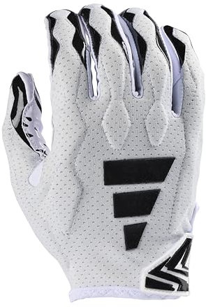 adidas Freak 6.0 Padded Receiver Football Gloves, White/Black, X-Large