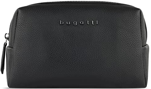 bugatti Bella Kosmetiktasche aus echtem Leder, Cosmetic-Case, Schminktasche in schwarz