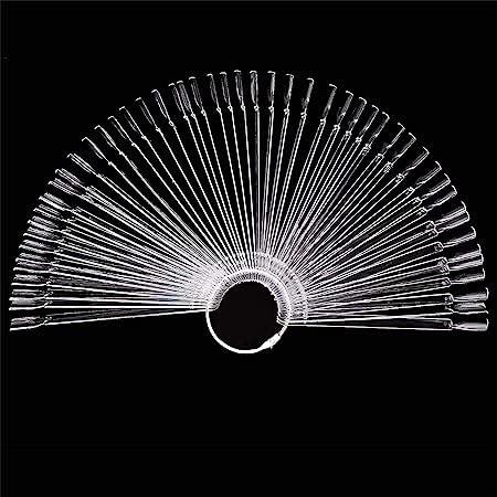 40 Bâtonnets Présentoir pour Faux Vernis Capsules Eventails Pratique Nail Art (Transparent)