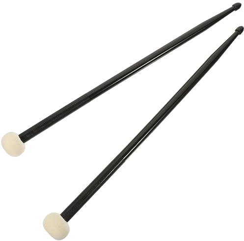 TOYANDONA 1 Par Palillo De Tambor Baqueta De Jazz Baquetas Para Timbales Baquetas De Fieltro Mazos De Tambor Baquetas De Baquetas Timbales Baquetas Dual Portátil Kit De Batería 5a Nylon