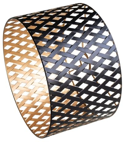 Osasy schwarz/goldlampenschirm Metall Kronleuchter Tischleuchte Lampenschirme Ersatzschirm Runde hohle Stehlampe Schirm für Schlafzimmer Wohnzimmer