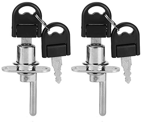 2Pcs Drawer Lock with Keys, Cabinet Lock Zinc Alloy Office Desk Drawer Lock Letter Box Lock Wardrobe File Cabinet Lock for Home Office Security, Office Cabinet Safety Locks (19mm