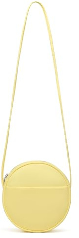 YONBEN Umhängetasche für Damen, Nylon, mit Reißverschluss, verstellbare Knoten-Schultergurte, Gelb/Nylon
