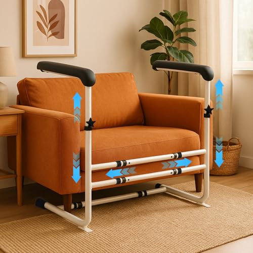Aufstehhilfe Sofa, 6 Höhenverstellbar, für Senioren, Patienten, Behinderte | Aufstehhilfen mit Anti-Rutsch-Füßen, Gehhilfe für ältere Menschen