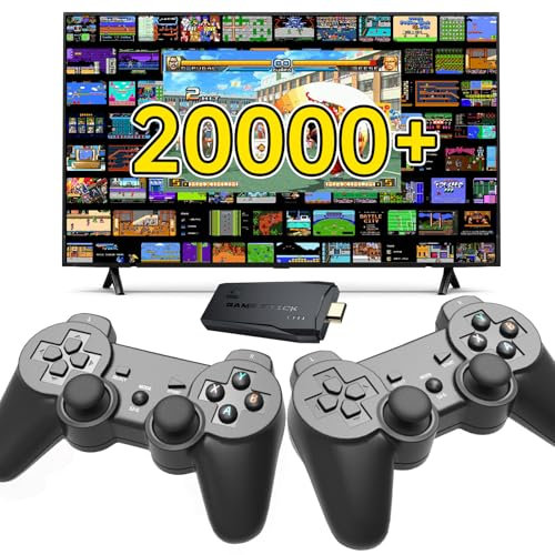 Retro Game Console,Retro Game Stick with 20,000+ Games,4k Hdmi Output Game Stick,TV-Connectable Game Stick,Plug and Retro Play Video Games for Tv,Wireless Game Stick(64GB)