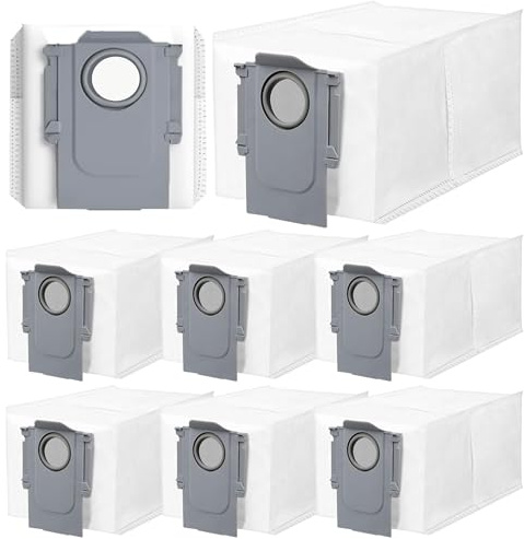 APZOVO 8 stycken dammpåsar för Robrock Saros 10R/Qrevo Curv/Qrevo Ed/S8 MaxV Ultra/S8 Max Ultra/Q Revo/Qrevo Pro/Qrevo MaxV/Qrevo S/Qrevo Master/Qrevo Slim, 3 l dammsugarpåsar