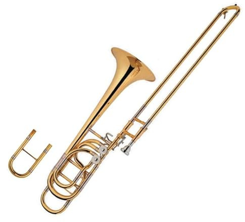 Posaune Musikinstrumente Professionelle Praxis Leistung Goldlack Messing Korpus Bassposaune