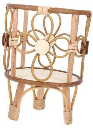Holibanna Handgewebter Pflanzenständer aus Rattan mit Beinen Robuster Halter für Innen und Außenbereich Eleganter Display Rack für Gartenpflanzen Stilvoller Pflanzenuntersetzer