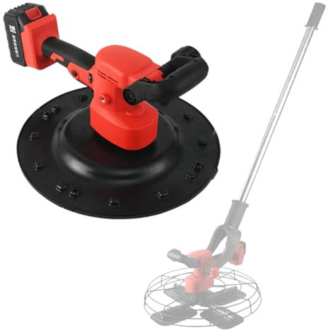 VNATWGOO Strumento per Finitura Intonacatrice Regolabile da 40-300 Giri/Min, Levigatrice Elettrica Portatile Professionale, con Doppie Batterie E Asta di Prolunga,20000mAh