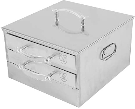 ULTECHNOVO Machine à Vapeur Professionnelle Pour Rouleaux De Riz En Acier Inoxydable 304, Double Couche, Cuisson à Tiroir, Compatible Cuisinière Gaz Et Induction, Usage Domestique Et Restauration