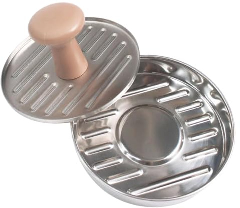 Toyvian Presse Hamburgers Acier Inoxydable Moule à Viande Rond Antiadhésif pour Galettes Burger Maison Outil Manuel Ergonomique pour Préparer des Steaks Hachés