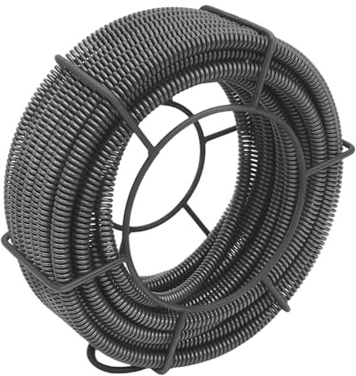 Rohrreinigungsspirale 20m Abflussreiniger Spirale Flexible Kanalspirale, mit Aufbewahrungsgestell für Küche Bad Gegen Verstopfungen in Abflussrohren