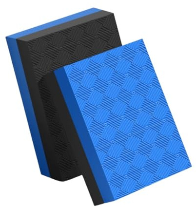 harayaa 2x Weightlifting Crash Drop Pads,Deadlift Weight Cushion Indoor Outdoor Floor Protection Silence Mats for Club Fitness Gym, Black Blue 50x33x4cm