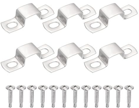 QUARKZMAN 6Pezzi Fascette A Forma Di U Per Tubi Quadrati 20x15mm Fascette In Acciaio Inossidabile 304 A Forma Di U Con Viti Autofilettanti A Testa Phillips Per Tubi Sbarre Di Chiusura Porte | In Acciaio Inossidabile 304 A Forma Di U, Con Viti Autofilettanti A Testa Phillips, Per Tubi Sbarre Di Chiusura Porte
