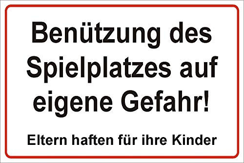 Schild: Benützung des Spielplatzes - 420x297mm einseitiger Druck | Aluverbundschild