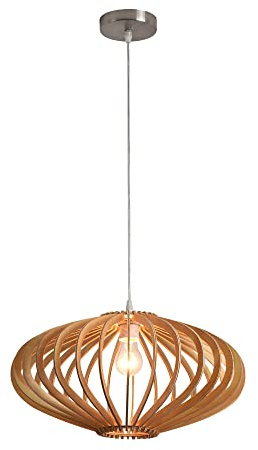 M2 OUTLET: Hängeleuchte/Pendelleuchte aus Holz im Retro Look (MOOD) 20.7104.01 Ø45CM, Holz