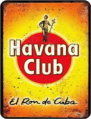 Tin Sign Vintage Retro Man Cave Bar Pub Shed Novelty Gift Aluminium Metal Tin Wall Décor Sign - Havana Club El Ron De Cuba Rum inspired Alcohol Drink