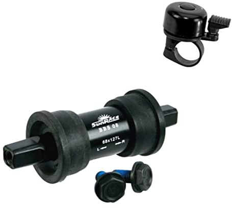 Sunrace Fahrrad Innenlager für Gazelle BBS 08 Ø 38 L :127 inkl. 1 x Fahrradklingel