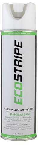 EcoStripe Water-Based Inverted (Upside Down) Athletic Field/Utility Marking Paint (18oz Cans, 12 Cans per Case) (White)