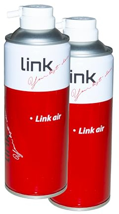 LINK SP302 Confezione da 2 Bombolette Spray Aria Compressa 400 ML. *** NUOVA CANNUCCIA PER AUMENTARE LA PRESSIONE DEL GETTO!!!