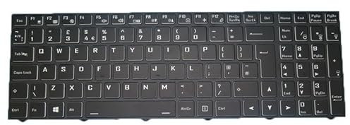 Laptop Keyboard For MEDION ERAZER Defender P10 MD61797 MD61798 MD61831 MD61832 MD61872 MD61873 MD61874 MD61892 MD61895 MD61965 MD61966 MD62047 MD62099 Black With Frame With Backlit United Kingdom UK