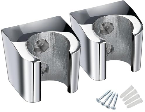 2 Stk Brausehalter Halterung für Duschkopf Duschkopfhalterung Duschhalterung Duschbrause Handbrause Halterung Zinklegierung Duschkopfhalter mit Schrauben Shower Head Holder Brausehalterung Duschhalter