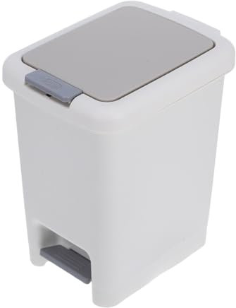 VOSAREA Poubelle De Salle De Bain à Couvercle Pressé Petit Bac à Déchets Plastique Pour Bureau Cuisine Et Salle De Bain Design Compact Et Facile à Utiliser Pour Gagner De Espace