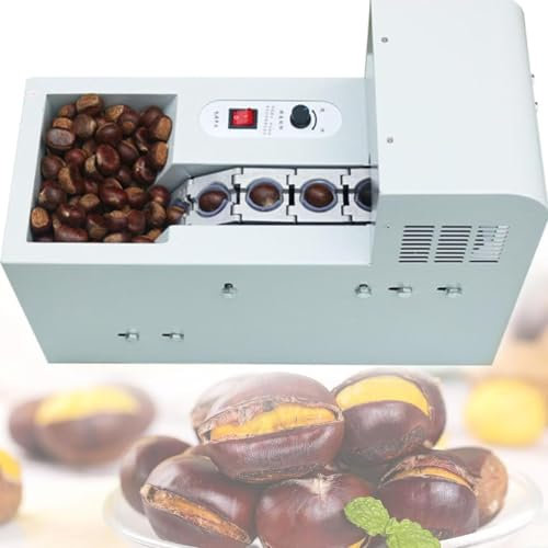 Macchina per schiacciare le castagne, sgusciatura automatica delle castagne, macchina per aprire le castagne cinesi, nastro trasportatore in lega di alluminio con lama in lega(Singlechainplate)