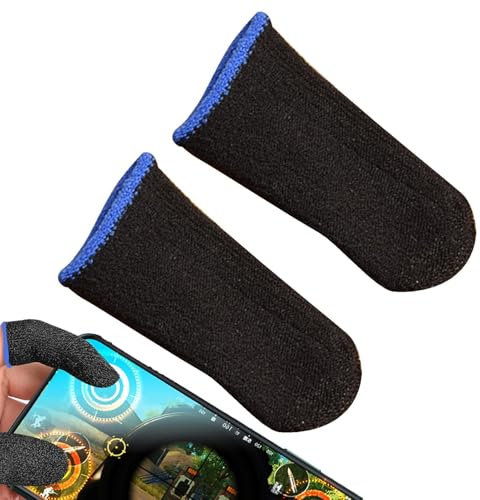 Guantes de pulgar para videojuegos | Dedales para jugadores de juegos móviles | Mangas de pulgar antideslizantes y antisudor de fibra de carbono para dispositivos electrónicos con pantalla táctil