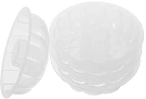OKUMEYR 4pcs Plastic Pastry Mold Bun Molds for Baking Steamed Cake Donut Hamburger Bun Pans Cake Baking Tool Pastry Moulds