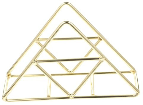 ULTECHNOVO Metall Dreieck Serviettenhalter Stehend Goldener Servietten Organizer Tischdekoration Für Kinderzimmer Büro Und Zuhause Multifunktionaler Serviettenständer Robust Langlebig