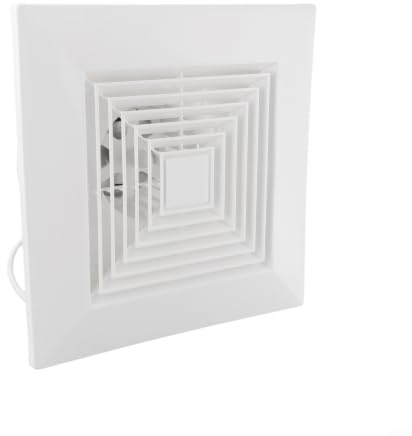 Ventilador extractor de techo integrado, ventilador de ventilación silencioso, potente ventilador extractor de pared, ventana, techo para cocina, garaje, baño (24 x 24 cm)