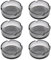 6 X Cenicero de Cristal Redondo, Cenicero de Mesa, Cenicero exterior, Cenicero Decorativo, Apilables, Ceniceros Originales Para Interior y Exterior, Ø 10 cm