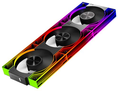 TZMRIT Interstellar-V3 Forward/Reverse Flow Wechselbar RGB PC Lüfter 120mm Daisy Chain 3Stück mit PWM-Steuerung und ARGB-Effekt Schwarz,2000RPM,68.5CFM (Schwarz)