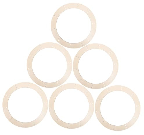 FUNOMOCYA 6 Stück Rund Holz Kranzrahmen 11.81 Zoll Ø Diy Kranz Bastelringe Aus Unbehandeltem Holz Für Florale Dekorationen Innen Und Außen Für Garten Hochzeit Fest