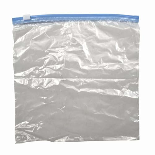 Sacchetti per alimenti richiudibili con chiusura a scorrimento, 25 x 25 cm, adatti al microonde e al congelatore, confezione da 12 sacchetti per alimenti in CDU