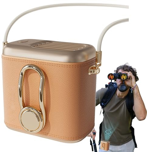 Rrlihjgu Ventilador De Cinturón | Ventilador Personal de Refresca,Ventilador Recargable 3 Velocidades con Engancho-Bolsa y Correa Gadget Refrescante para Oficina Cuello Viaje Exterior