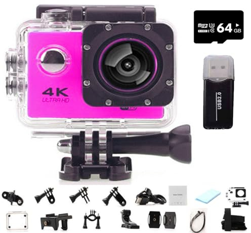 Roamix Vision Caméra d'action 4K, caméscope WiFi ultra grand angle 140°, caméras de sport d'extérieur étanches pour les amateurs de photographie et de plongée, enregistrez chaque moment de la vie