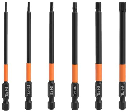 Set Da 6 Pezzi Magnetico Esagonale Set Lunghezza 100 mm Punte Trapano Brugola Esagonale Per L'installazione E La Rimozione Di Varie Viti A Brugola: H2, H2.5, H3, H4, H5, H6