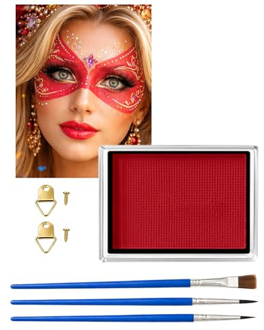 Jutqut Peinture Corporelle Couleurs Pour Visage et Corps, Maquillage Carnaval, Lavable, Non Toxique, Palette De Maquillage Pour Le Visage Avec Pinceau, Peinture Pour Le Visage, Maquillage De Théâtre