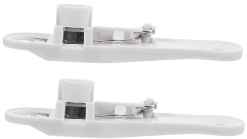 COMPUKAS Cortador de Frijoles Multifuncional de Acero Inoxidable y Mango Plástico Blanco, 2 Piezas, Herramienta de Cocina para Cortar y Quitar Tallos, Utensilio Práctico para Hogar y