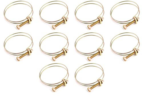fascette stringitubo doppio filo + Fascette Stringitubo 10 pezzi Filo Doppio Regolabile Filo Flessibile per Acqua Morsetto per Tubi (32mm（28-32）)