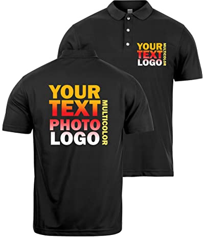 lepni.me Polo Personalizzata da Uomo con Foto, Logo o Testo Personalizzato, Oppure Polo Semplice con Bottoni Classici, vestibilità Regolare, Elegante Maglia da Lavoro Senza Stampa