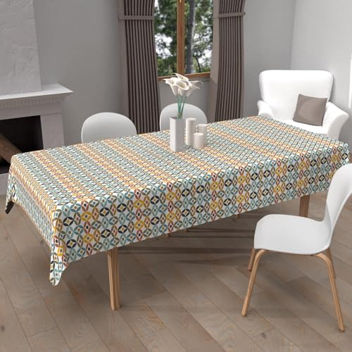 Soleil d'ocre, Nappe imprimée Anti-tâches Rectangle 140x300 cm OURANOS