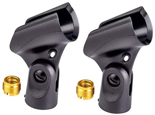 SECFOU 2pcs Microphone Clips Adapters Mic Holders for Stands for Ktv Concerts and Stage Mic Clamps for Secure Use