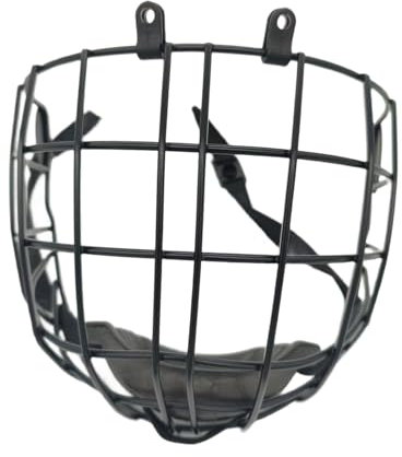 Uqezagpa Voll-Hockey-Helm, Käfig-Hockey-Helm, Metallnetz-Gesicht, kratzfest, Eishockey-Helm, Gesichtskäfig für Erwachsene