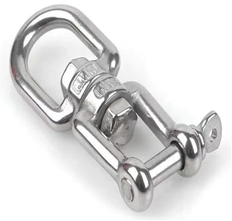 SITBXO Pivotant à Double extrémité 5 Pièces Crochet Pivotant en Acier Inoxydable 304 Boucle De Chaîne À Maillons 8 Chiffres Porte-clés Rotation 360 Degrés(A3)