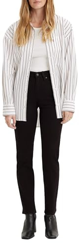 Levi's 724 High Rise Straight, Vaqueros Mujer, Night Is Black, 30W / 32L