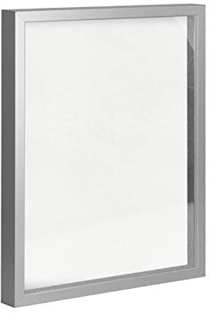 Objektrahmen 1,5 cm tiefer Bilderrahmen aus Massivholz VARIO36 inkl. Gratis Zugabe 70x90 cm Silber matt (lackiert)