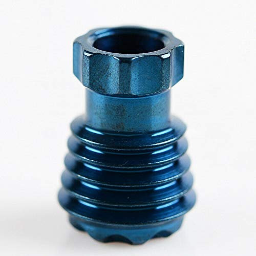 SUPERTOOL Messer-Perlen, 1 Stück Titan-Legierung, Seilanhänger TC4 Seilanhänger für Outdoor-Kordel Paracord-Armband Seilunterstützung 2 Stränge von 7-adrigem Paracord (blau)